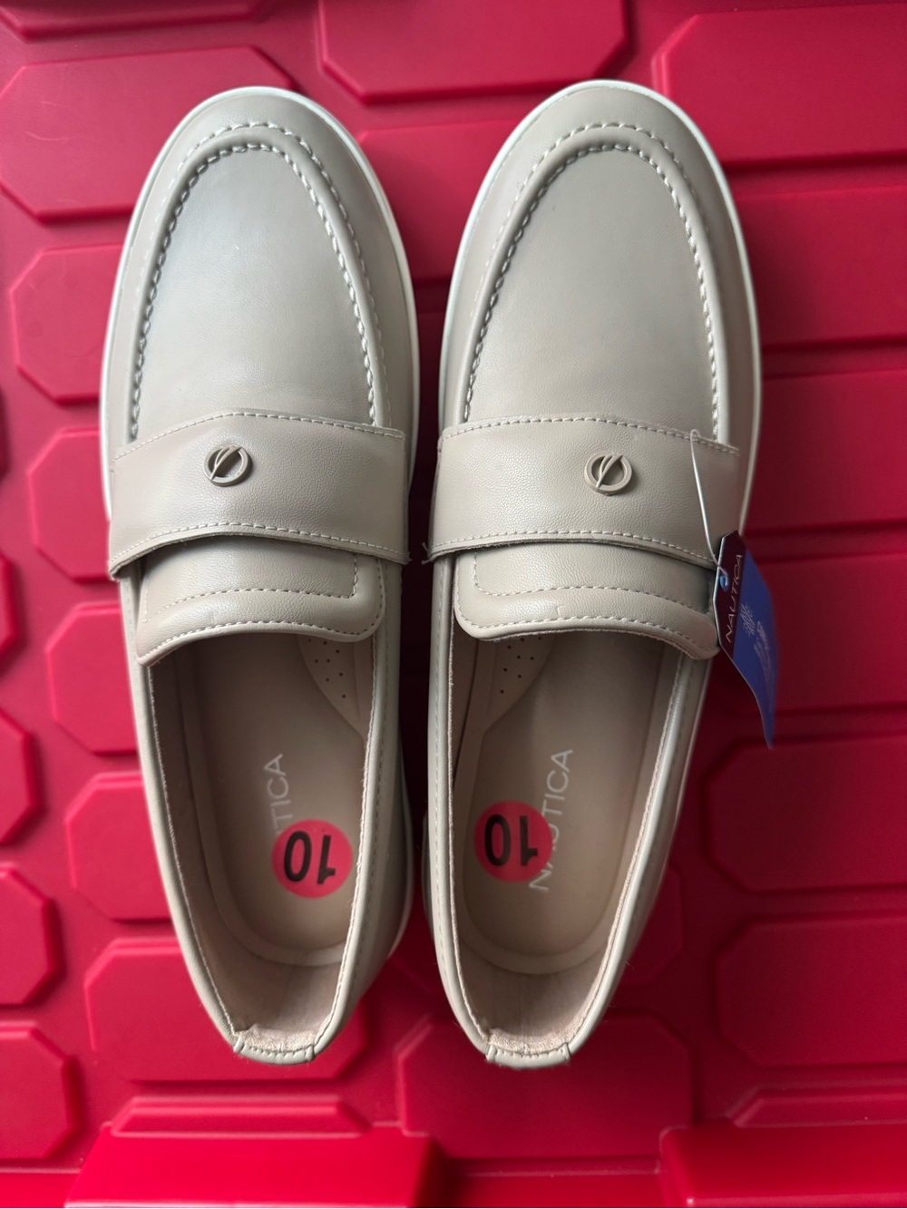 Nautica Cream Slip-On Loafers